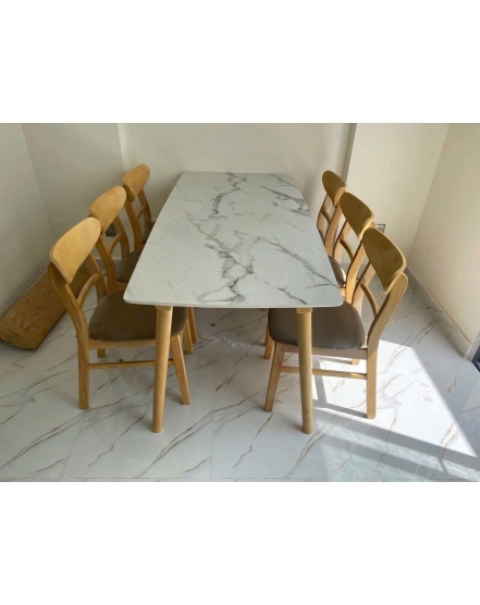 Bàn Ăn 6 Ghế Bằng Gỗ – Lựa Chọn Sang Trọng Cho Gia Đình Đông Thành Viên
