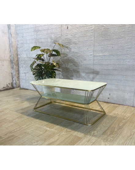 Bàn Sofa Chữ Nhật 2 Tầng Mặt Đá Hiện Đại-Cao Cấp