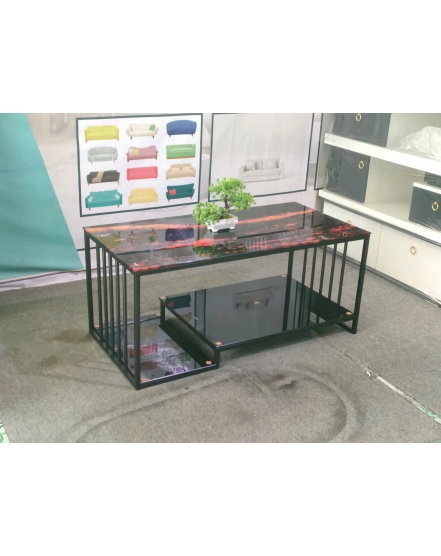 Bàn Sofa Chữ Nhật 2 Tầng Mặt Đá Hiện Đại-Cao Cấp