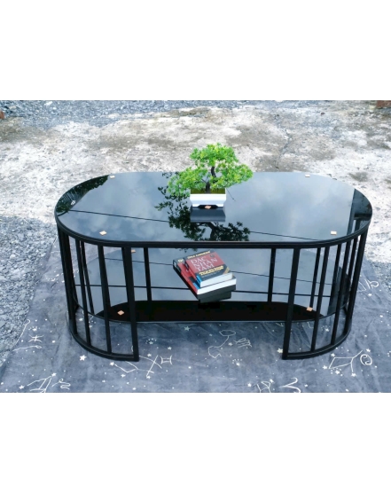 Bàn Sofa Chữ Nhật 2 Tầng Mặt Đá Hiện Đại-Cao Cấp