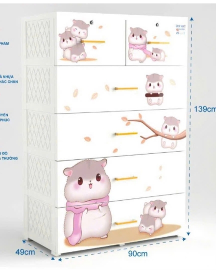 Tủ Nhựa Quy Phúc Size 90cm Hiện Đại