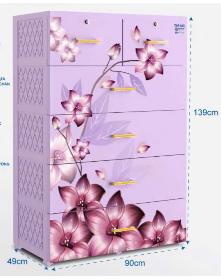 Tủ Nhựa Quy Phúc Size 90cm Hiện Đại