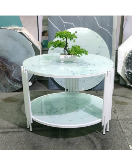 Bàn Sofa 2 Tầng Mặt Đá Cao Cấp-Hiện Đại